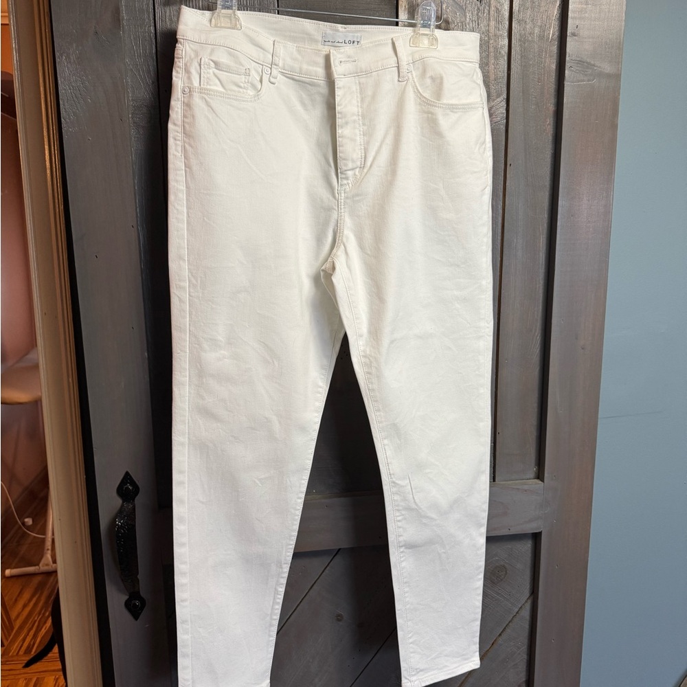 Loft White Skinny Jeans